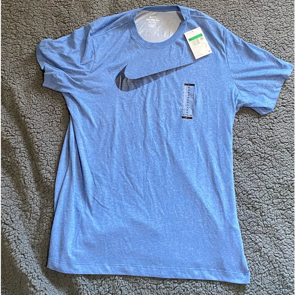 NWT NIKE MEN'S BIG & TALL SWOOSH
ATHLETIC T SHIRT BLUE BLACK XL